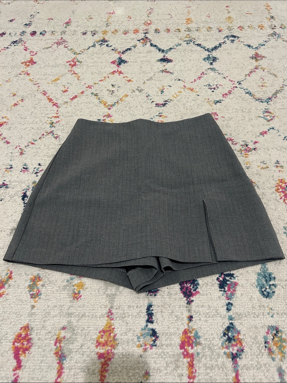 Zara Charcoal Pinstripe Skort